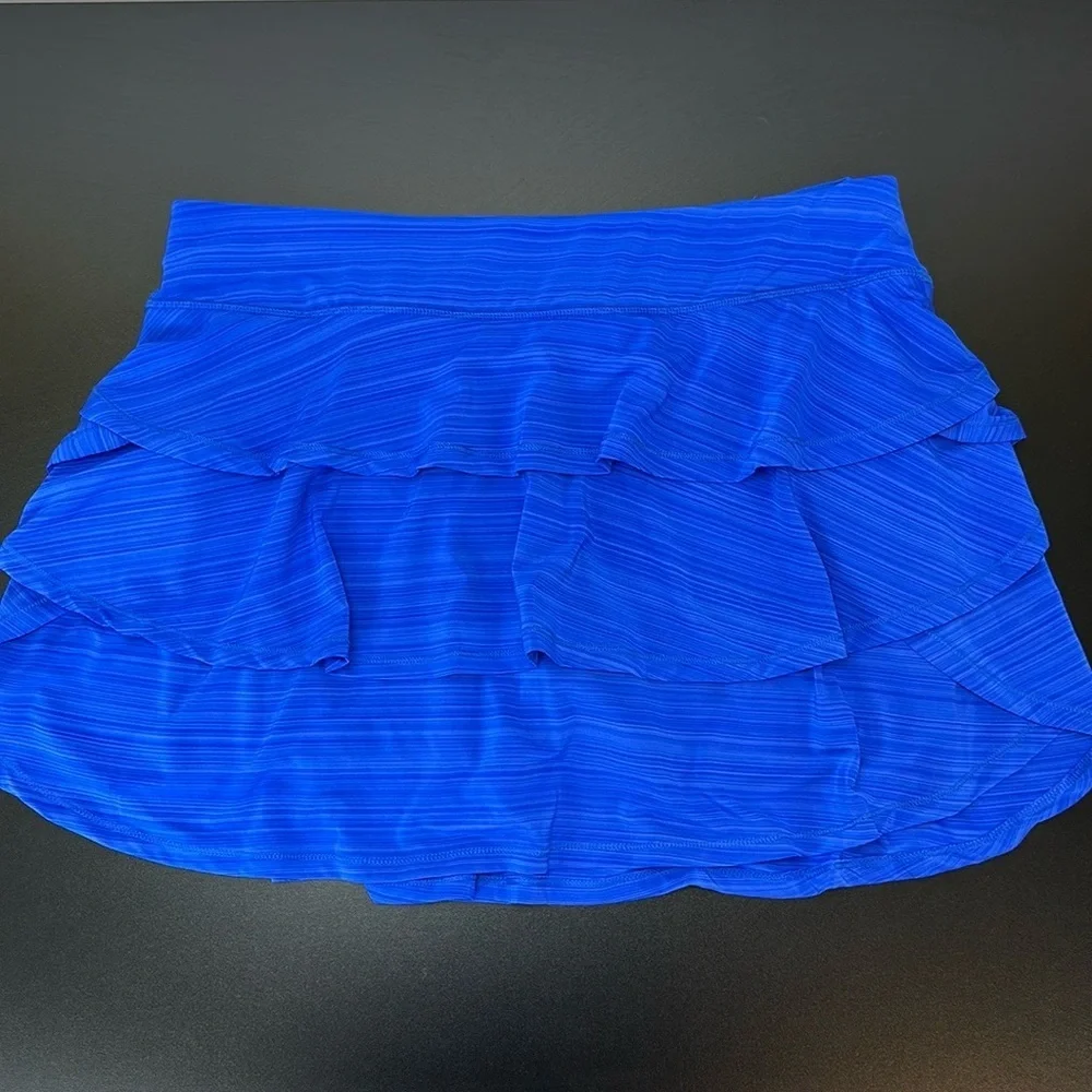 Calvin Klein Performance Stretch Blue‎ Ruffle Skort 1X Pickleball Tennis …